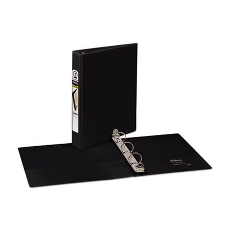 Avery Dennison Avery, MINI SIZE DURABLE VIEW BINDER WITH ROUND RINGS, 3 RINGS, 1in CAPACITY, 8.5 X 5.5, BLACK 17167